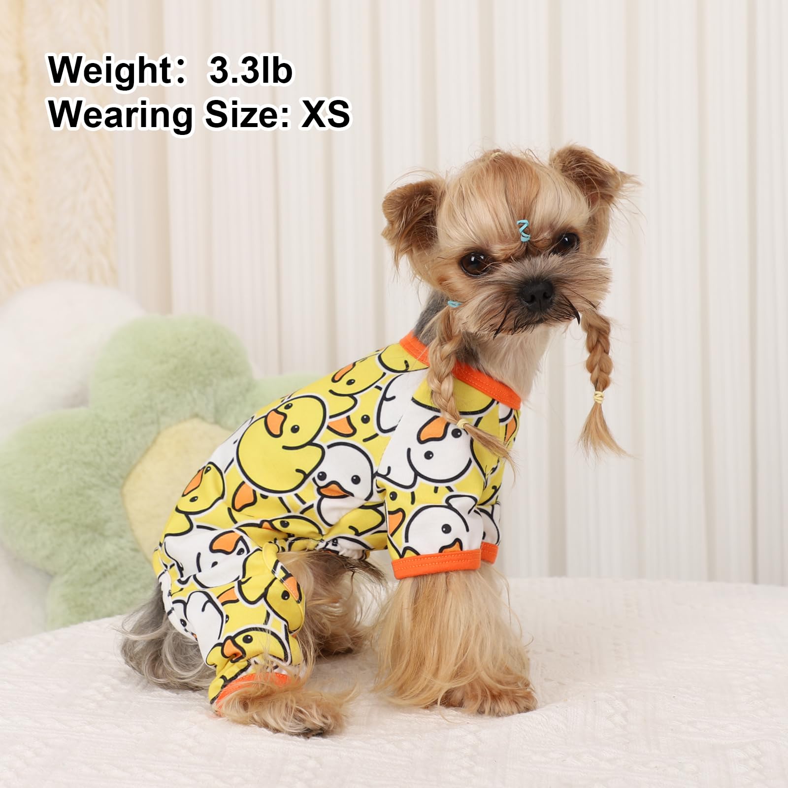 Dog Pajamas Pjs Spring Summer Dog Clothes for Small Dogs Girl - Boy - Small Size Dogs, Soft Stretchy Cute Puppy Clothes Doggie O